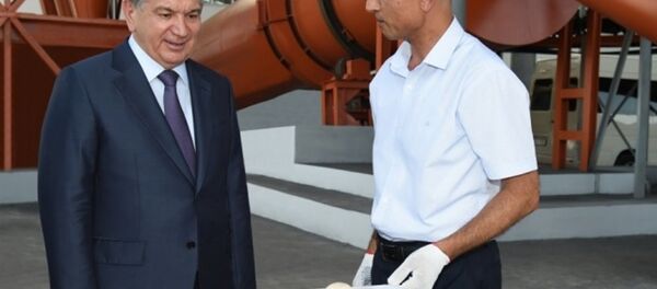 Президент Шавкат Мирзиёев посетил в Папском районе завод по производству угольных брикетов при акционерном обществе Узбекистон темир йуллари - Sputnik Узбекистан