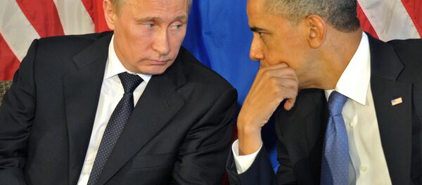 Россия президенти Владимир Путин ва АҚШ президенти Барак Обама. Россия президенти Владимир Путин ва АҚШ президенти Барак Обама. - Sputnik Ўзбекистон