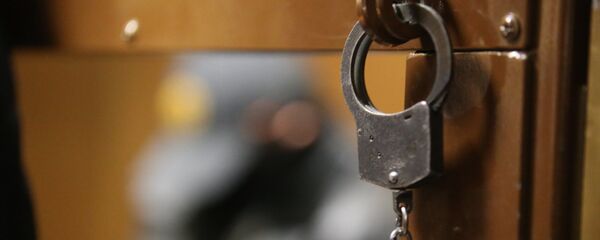 Наручники на двери клети Наручники на двери клети - Sputnik Ўзбекистон