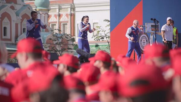 На Красной площади впервые отметили День российского бокса - Sputnik Ўзбекистон