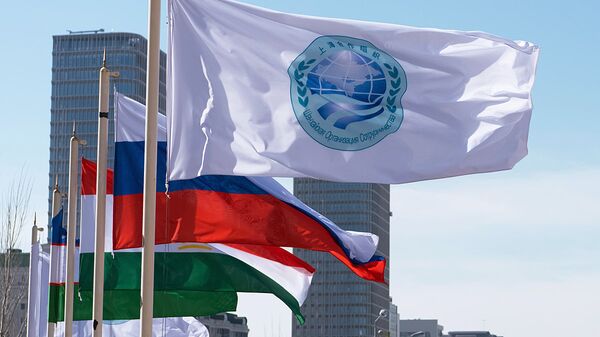 Флаг Шанхайской организации сотрудничества и флаги стран-участниц ШОС - Sputnik Узбекистан