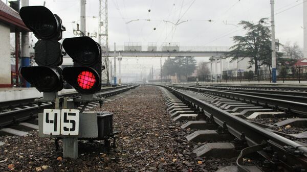 Участок железнодорожного пути, архивное фото - Sputnik Ўзбекистон
