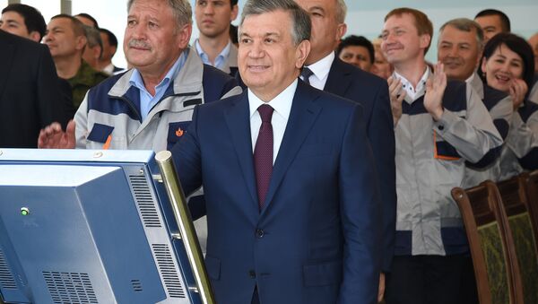 Шавкат Мирзиёев провел церемонию открытия медного рудника - Sputnik Узбекистан