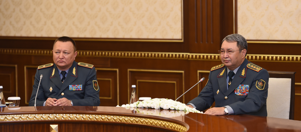 Министр обороны Республики Казахстан Сакен Жасузаков Министр обороны Республики Казахстан Сакен Жасузаков - Sputnik Узбекистан