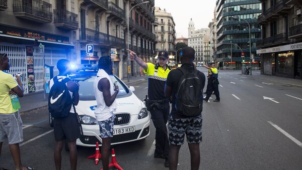 Ситуация на месте теракта в Барселоне - Sputnik Ўзбекистон