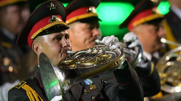 Церемония открытия X Международного военно-музыкального фестиваля Спасская башня - Sputnik Узбекистан