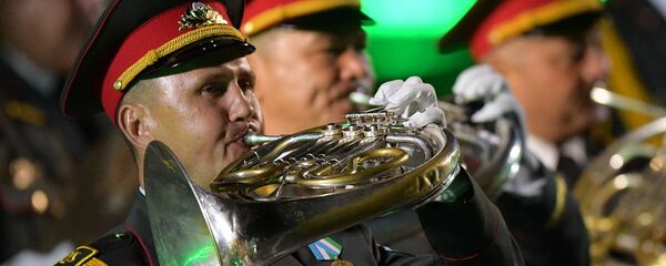 Церемония открытия X Международного военно-музыкального фестиваля Спасская башня - Sputnik Узбекистан