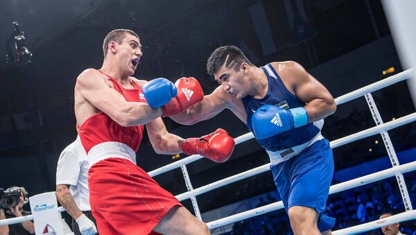 Uzbekskiy bokser Sanjar Tursunov na chempionate mira po boksu - Sputnik O‘zbekiston