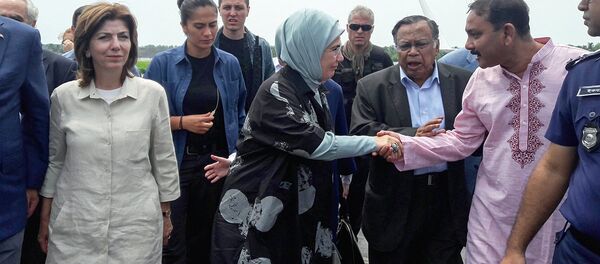 Эрмине Эрдоган прилетела чтобы встретиться с беженцами из Мьянмы - Sputnik Ўзбекистон