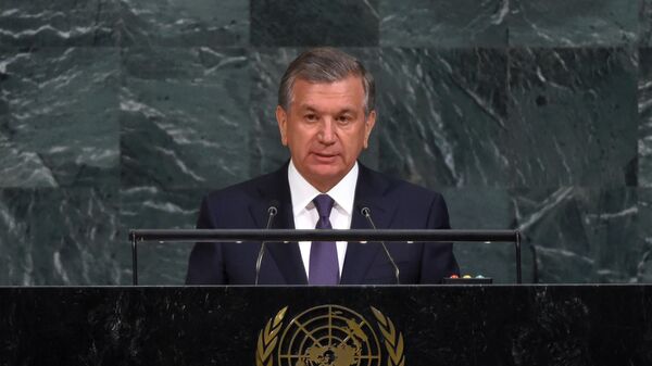 Shavkat Mirziyoyev vistupayet na 72-y sessii Generalnoy Assamblei OON. Arxivnoe foto - Sputnik O‘zbekiston