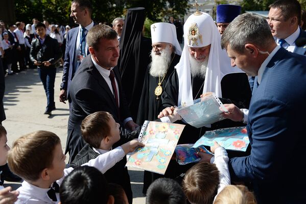 Патриарх РПЦ Кирилл во время визита в Ташкент - Sputnik Узбекистан