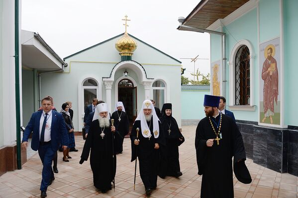 Посещение патриархом Кириллом Никольского монастыря в Ташкенте - Sputnik Узбекистан
