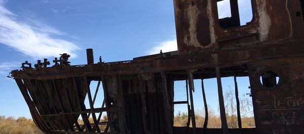 Корабль на месте высохшего Аральского моря - Sputnik Узбекистан