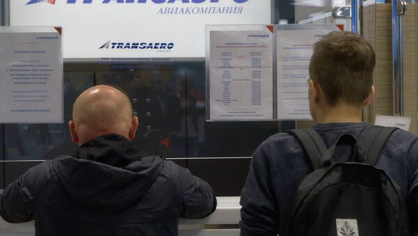 Билетные кассы компании Трансаэро в аэропорту Пулково - Sputnik Узбекистан