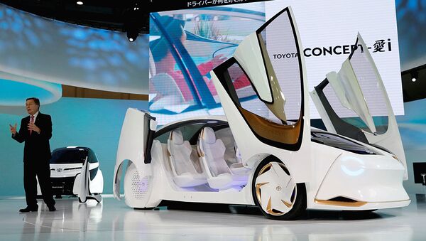 Коцепт автомобиля будущего Concept-i series от Toyota Motor на Токио Мотор шоу - Sputnik Узбекистан