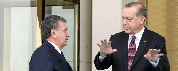 Президент Узбекистана Шавкат Мирзиёев и президент Турции Реджеп Тайип Эрдоган в Анкаре Президент Узбекистана Шавкат Мирзиёев и президент Турции Реджеп Тайип Эрдоган в Анкаре - Sputnik Ўзбекистон