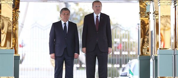 Президент Узбекистана Шавкат Мирзиёев и президент Турции Реджеп Тайип Эрдоган - Sputnik Узбекистан