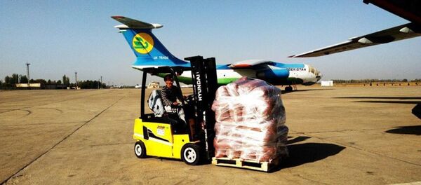 Состоялся очередной рейс по авиа-доставке плодоовощной продукции под брендом «UzAGRO» в Россию - Sputnik Ўзбекистон