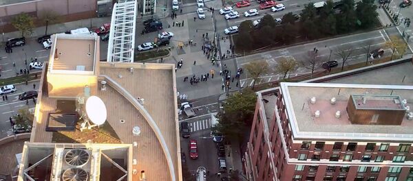 Место наезда автомобиля в Нью-Йорке - Sputnik Ўзбекистон