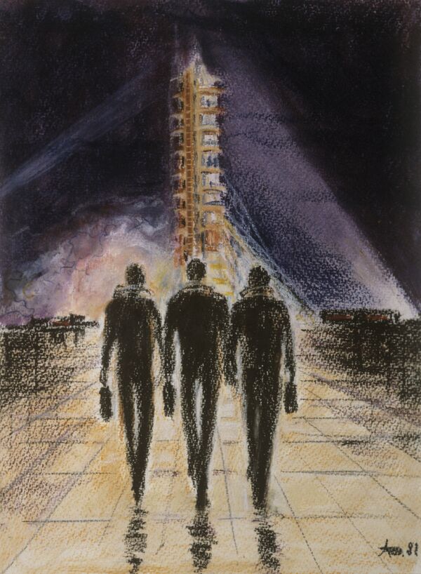 Репродукция картины Владимира Джанибекова Экипаж космического корабля - Sputnik Узбекистан