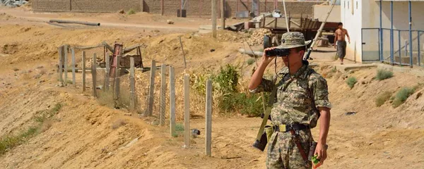 Пограничник на участке границы, архивное фото - Sputnik Узбекистан