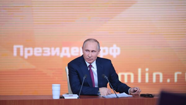 Ежегодная большая пресс-конференция президента РФ Владимира Путина - Sputnik Ўзбекистон