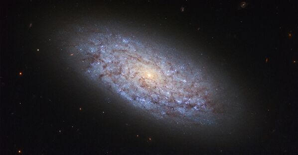 Галактика NGC 5949 в созвездии Дракона, нарушающая законы распределения темной материи - Sputnik Узбекистан