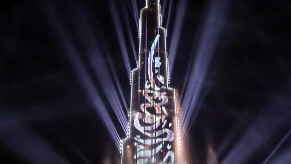 Самое масштабное лазерное шоу в Дубае - Sputnik Ўзбекистон