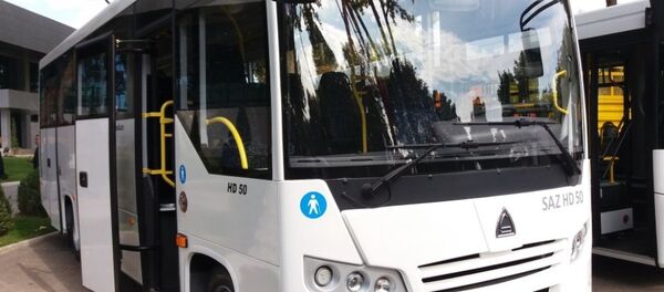 Автобусы SAZ HD 50, производимые Самаркандским автомобильным заводом - Sputnik Узбекистан