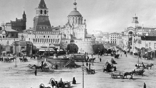 Лубянская площадь в Москве. 1899 год - Sputnik Узбекистан