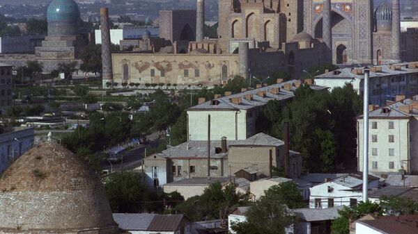 Город Самарканд. Вид на площадь Регистан - Sputnik Ўзбекистон