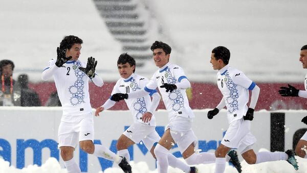 Футболисты сборной Узбекистана U23 - чемпионы Азии - Sputnik Узбекистан