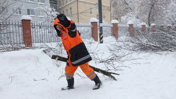 Snegopad v Moskve - Sputnik O‘zbekiston