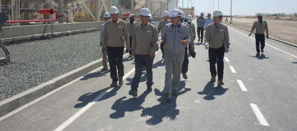 Строительство Устюртского газохимического комплекса Строительство Устюртского газохимического комплекса - Sputnik Узбекистан