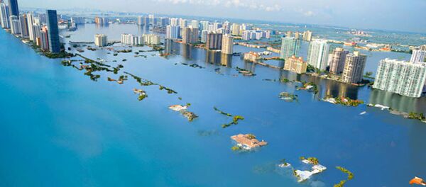 Как бы выглядел Майами-бич после затопления в результате глобального потепления Как бы выглядел Майами-бич после затопления в результате глобального потепления - Sputnik Узбекистан