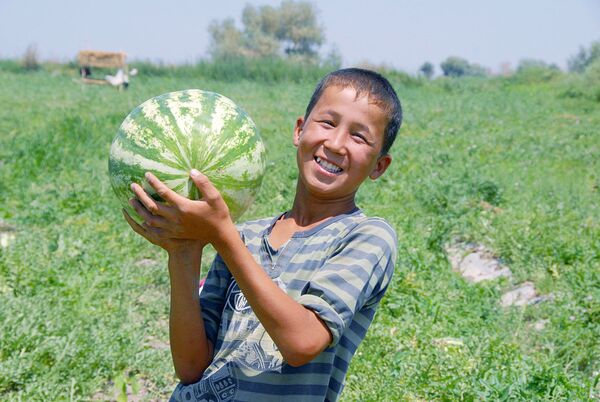 Мальчик с арбузом в руках - Sputnik Узбекистан