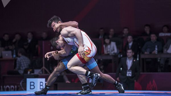 Чемпионат Азии по борьбе во Дворце спорта в Бишкеке - Sputnik Узбекистан