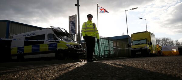 Британский полицейский на месте, где был обнаружен автомобиль Скрипаля - Sputnik Узбекистан