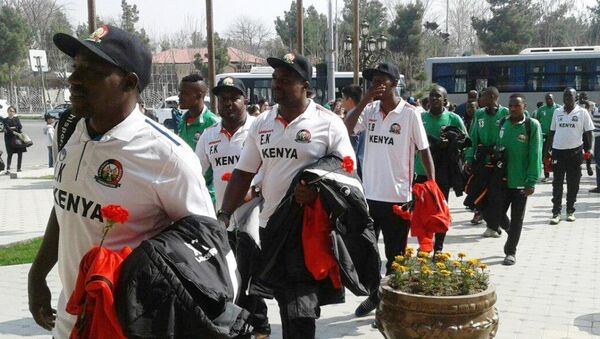 Футболисты сборной олимпийской команды Кении в Андижане - Sputnik Ўзбекистон