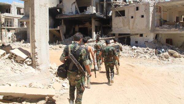 Позиция сирийской армии в районе поселения Сальма и города Забадани - Sputnik Узбекистан