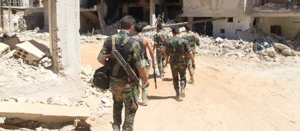 Позиция сирийской армии в районе поселения Сальма и города Забадани - Sputnik Узбекистан