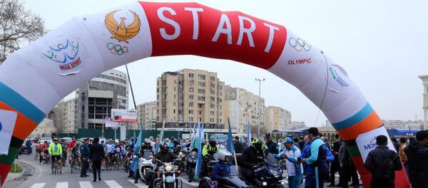 Старт международного велопробега Ташкент - Шымкент Старт международного велопробега Ташкент - Шымкент - Sputnik Узбекистан