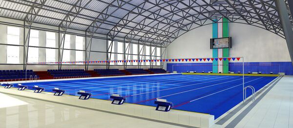 Макет первого олимпийского бассейна в Узбекистане - Sputnik Узбекистан