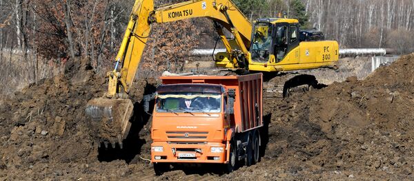 Техника на стройплощадке - Sputnik Ўзбекистон