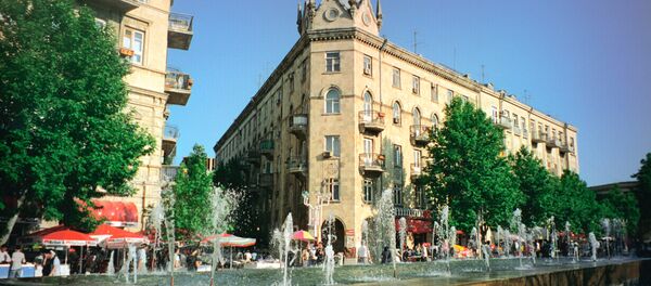 Фонтанная площадь в Баку. Фонтанная площадь в Баку. - Sputnik Узбекистан