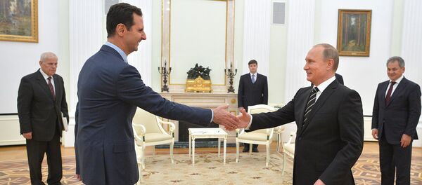 Президент России В.Путин встретился с президентом Сирии Б.Асадом - Sputnik Узбекистан