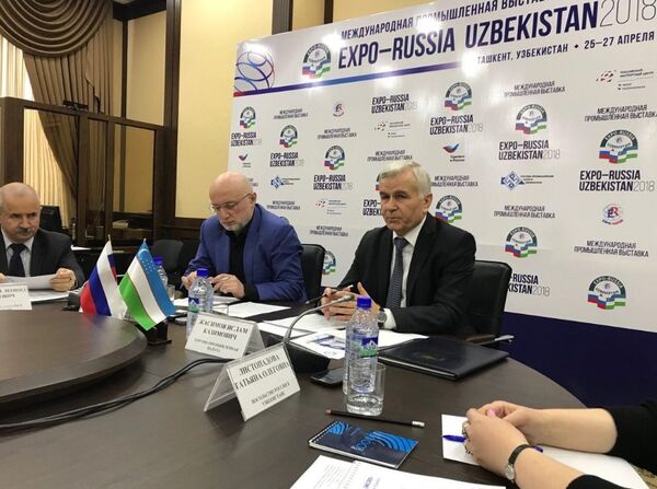 Председатель оргкомитета Expo-Russia Uzbekistan Давид Вартанов и первый зампредседателя ТПП Ислом Жасимов Председатель оргкомитета Expo-Russia Uzbekistan Давид Вартанов и первый зампредседателя ТПП Ислом Жасимов - Sputnik Узбекистан