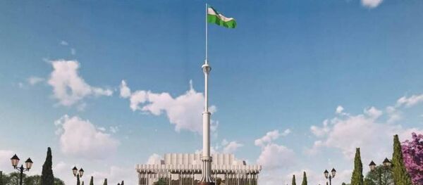 50 метровый флагшток в центре Ташкента 50 метровый флагшток в центре Ташкента - Sputnik Ўзбекистон