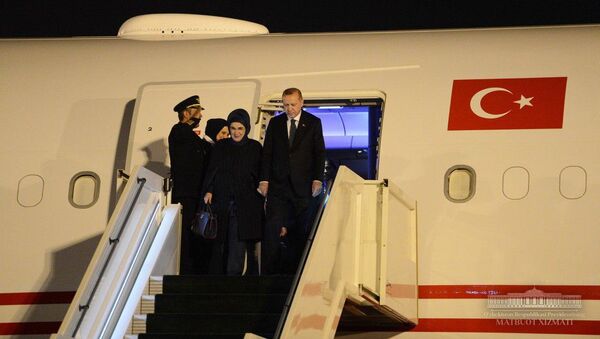 Президент Турции прибыл в Ташкент - Sputnik Ўзбекистон
