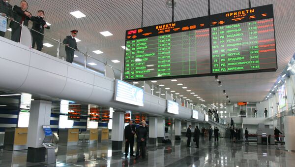 Открытие аэровокзала в Иркутске после реконструкции - Sputnik Узбекистан